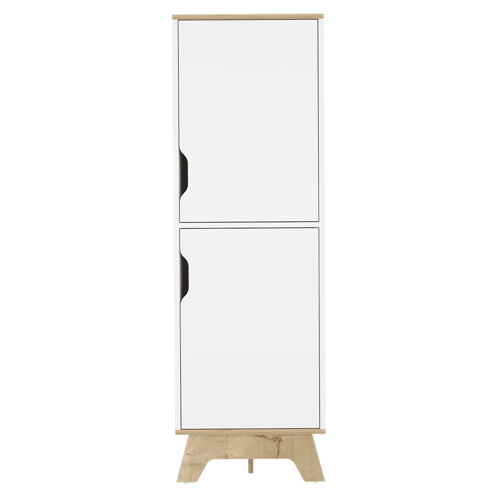 Bristol Nightstand, One Cabinet, Top Surface Beige Mdf Engineered Wood
