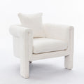 Modern Style Accent Chair Armchair For Living Room, Bedroom, Guest Room,Office, Ivory Ivory Upholstered