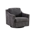 Large Swivel Chair, Upholstered Armchair, Modern Chair, Skin Friendly Gradient Color Linen Fabric, Comfortable To Sit. Suitable For Reception Living Room, Gray Gray Fabric