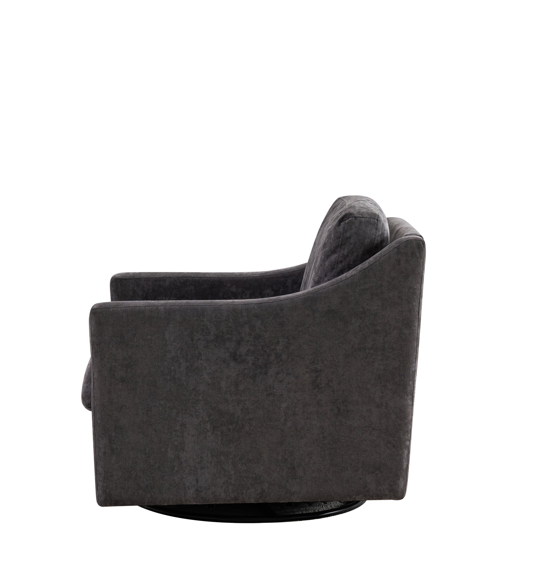Large Swivel Chair, Upholstered Armchair, Modern Chair, Skin Friendly Gradient Color Linen Fabric, Comfortable To Sit. Suitable For Reception Living Room, Gray Gray Fabric
