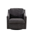 Large Swivel Chair, Upholstered Armchair, Modern Chair, Skin Friendly Gradient Color Linen Fabric, Comfortable To Sit. Suitable For Reception Living Room, Gray Gray Fabric