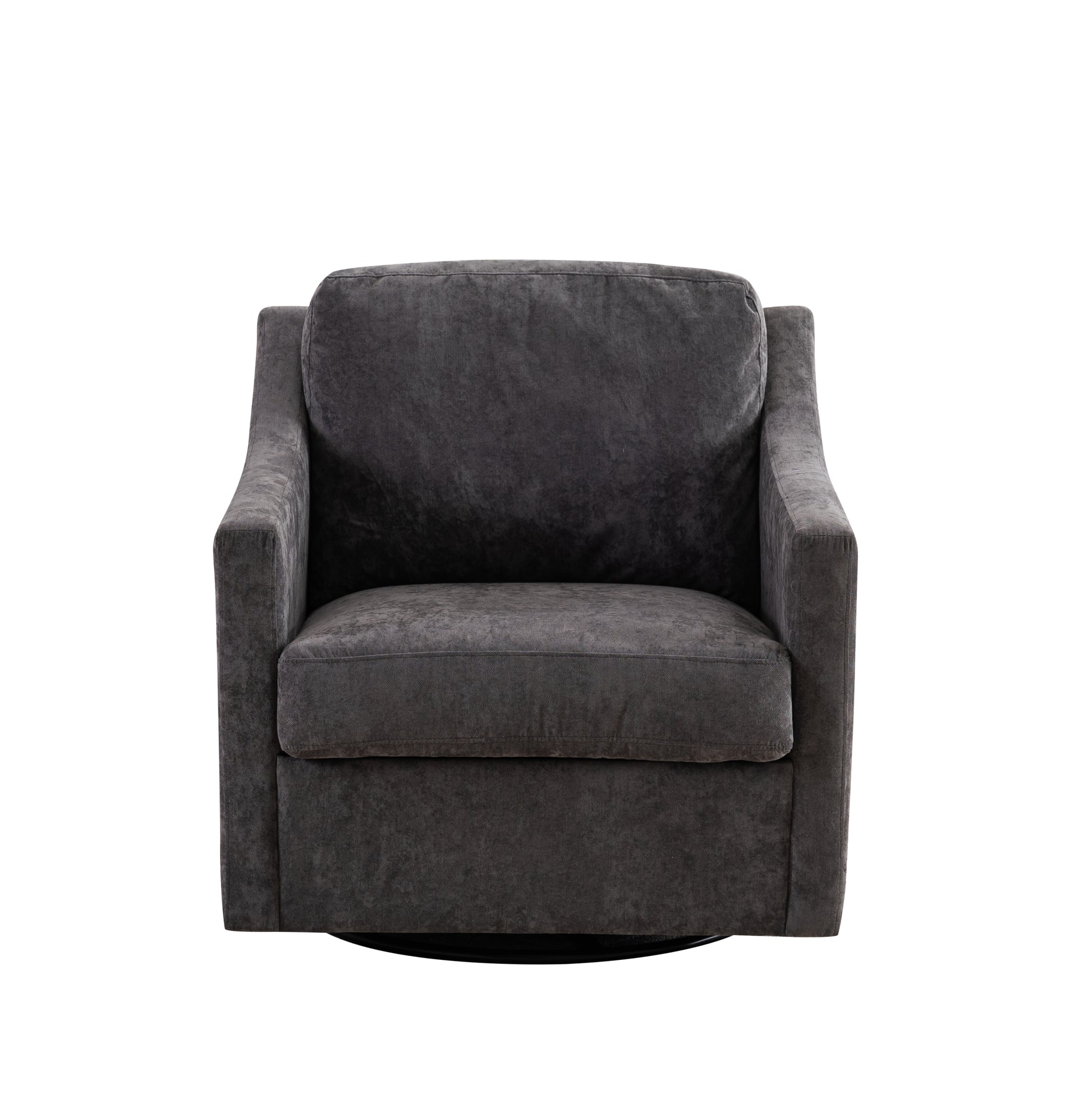 Large Swivel Chair, Upholstered Armchair, Modern Chair, Skin Friendly Gradient Color Linen Fabric, Comfortable To Sit. Suitable For Reception Living Room, Gray Gray Fabric