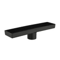 12 Inches Linear Shower Drain, Included Hair Strainer And Leveling Feet Matt Black Stainless Steel