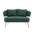 Coolmore Polyester Accent Sofa Modern Upholstered Armsofa Tufted Sofa With Metal Frame, Single Leisure Sofa For Living Room Bedroom Office Balcony Emerald Boucle