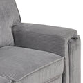 Upholstery Sleeper Sectional Sofa With Storage Bags And 2 Cup Holders On Arms Gray Wood Cushion Back Square Arms Polyester 3 Seat