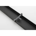 28 Inches Linear Shower Drain, Included Hair Strainer And Leveling Feet Matt Black Stainless Steel