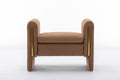 031 Velvet Fabric Single Bench Shoe Bench Makeup Bench For Bedroom Indoor,Coffee Wood Bedroom Brown Solid Eucalyptus Wood Tufted Coffee Polyester Velvet Backless Soft Modern Foam Velvet