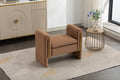 031 Velvet Fabric Single Bench Shoe Bench Makeup Bench For Bedroom Indoor,Coffee Wood Bedroom Brown Solid Eucalyptus Wood Tufted Coffee Polyester Velvet Backless Soft Modern Foam Velvet
