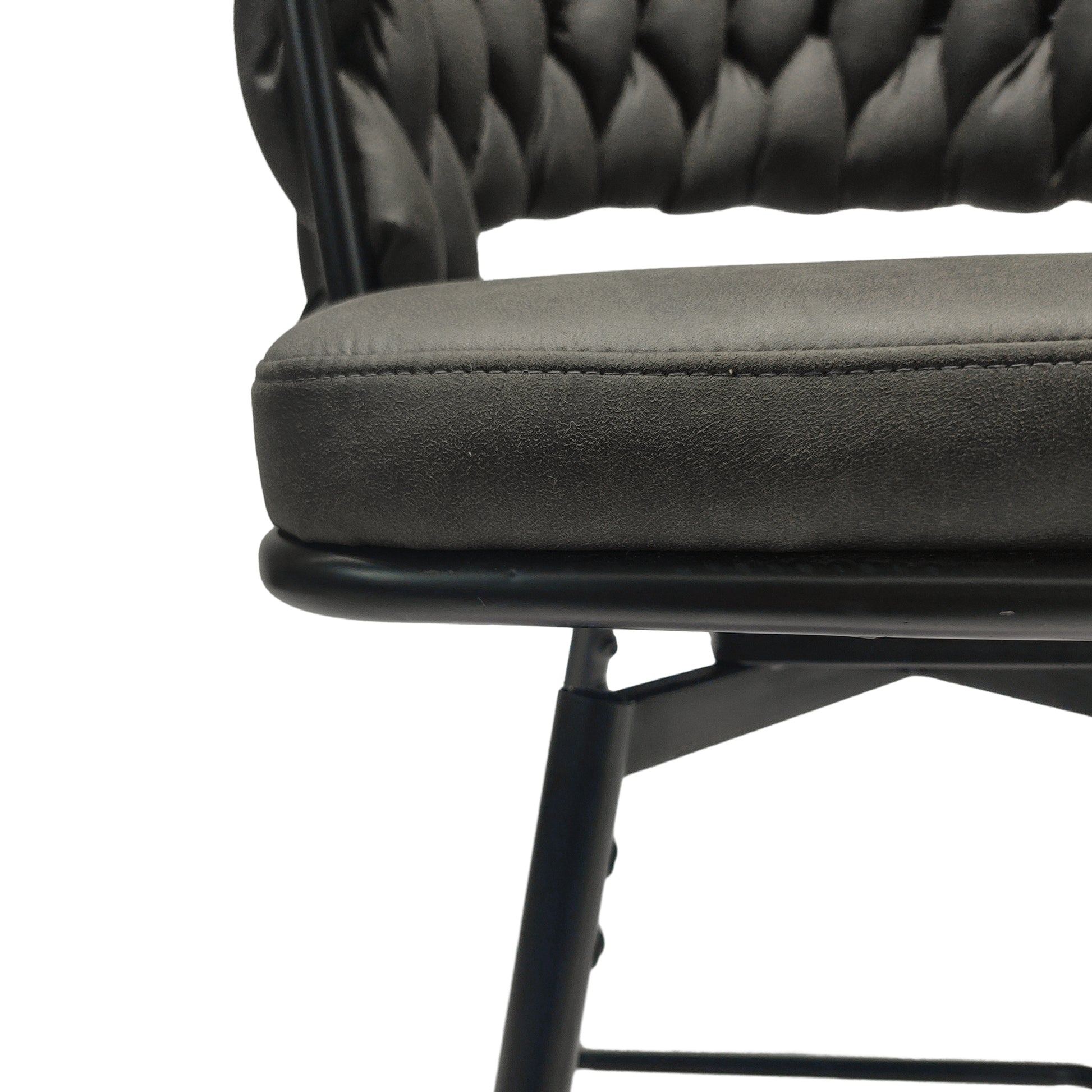 Technical Leather Woven Bar Stool Set Of 2,Black Legs Barstools No Adjustable Kitchen Island Chairs,360 Swivel Bar Stools Upholstered Counter Stool Arm Chairs With Back Footrest, Tan Metal Black Brown Kitchen Dining Chairs Foam Technical Leather