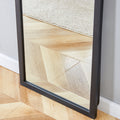 Third Generation, Black Thick Wooden Frame Full Body Mirror, Large Floor Standing Mirror, Dressing Mirror, Decorative Mirror, Suitable For Bedrooms, Living Rooms, Clothing Stores57.9