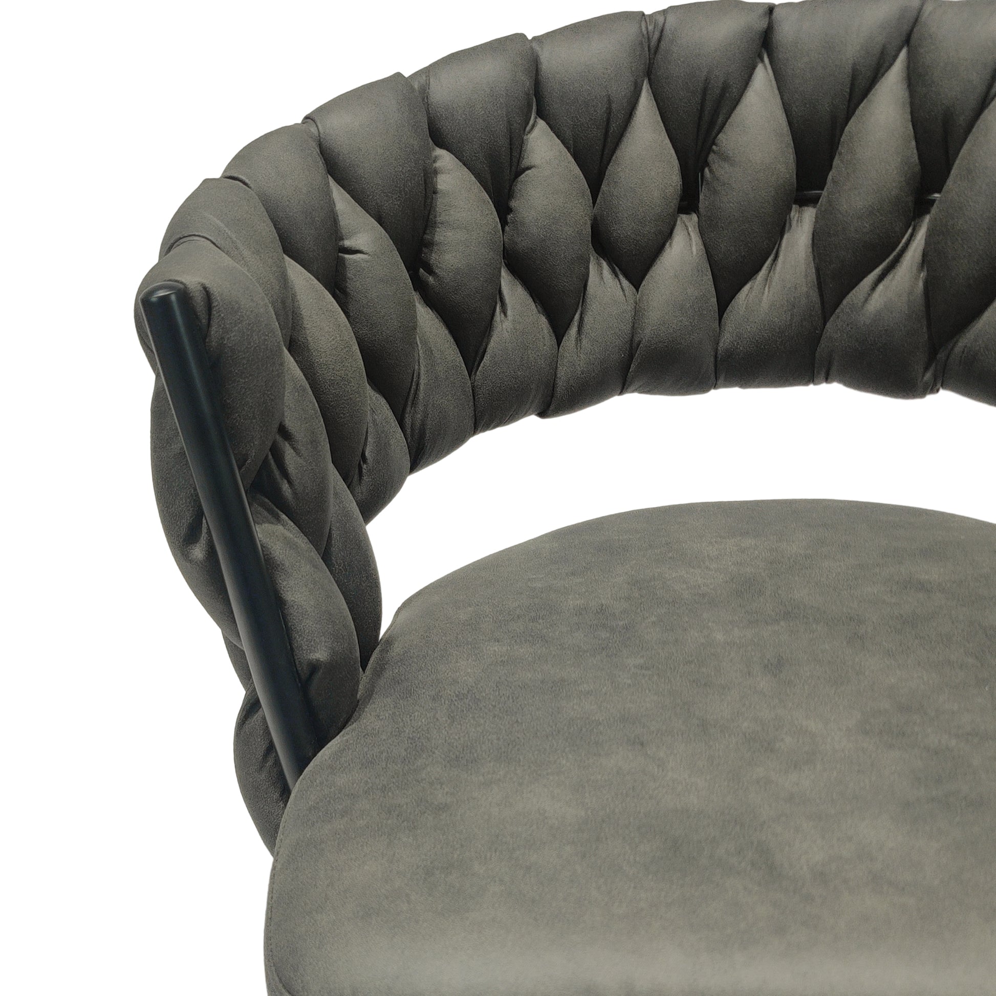 Technical Leather Woven Bar Stool Set Of 2,Black Legs Barstools No Adjustable Kitchen Island Chairs,360 Swivel Bar Stools Upholstered Counter Stool Arm Chairs With Back Footrest, Tan Metal Black Brown Kitchen Dining Chairs Foam Technical Leather