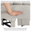 Convertible Soft Cushion Sofa Pull Bed ,For Two People To Sit On Beige Polyester