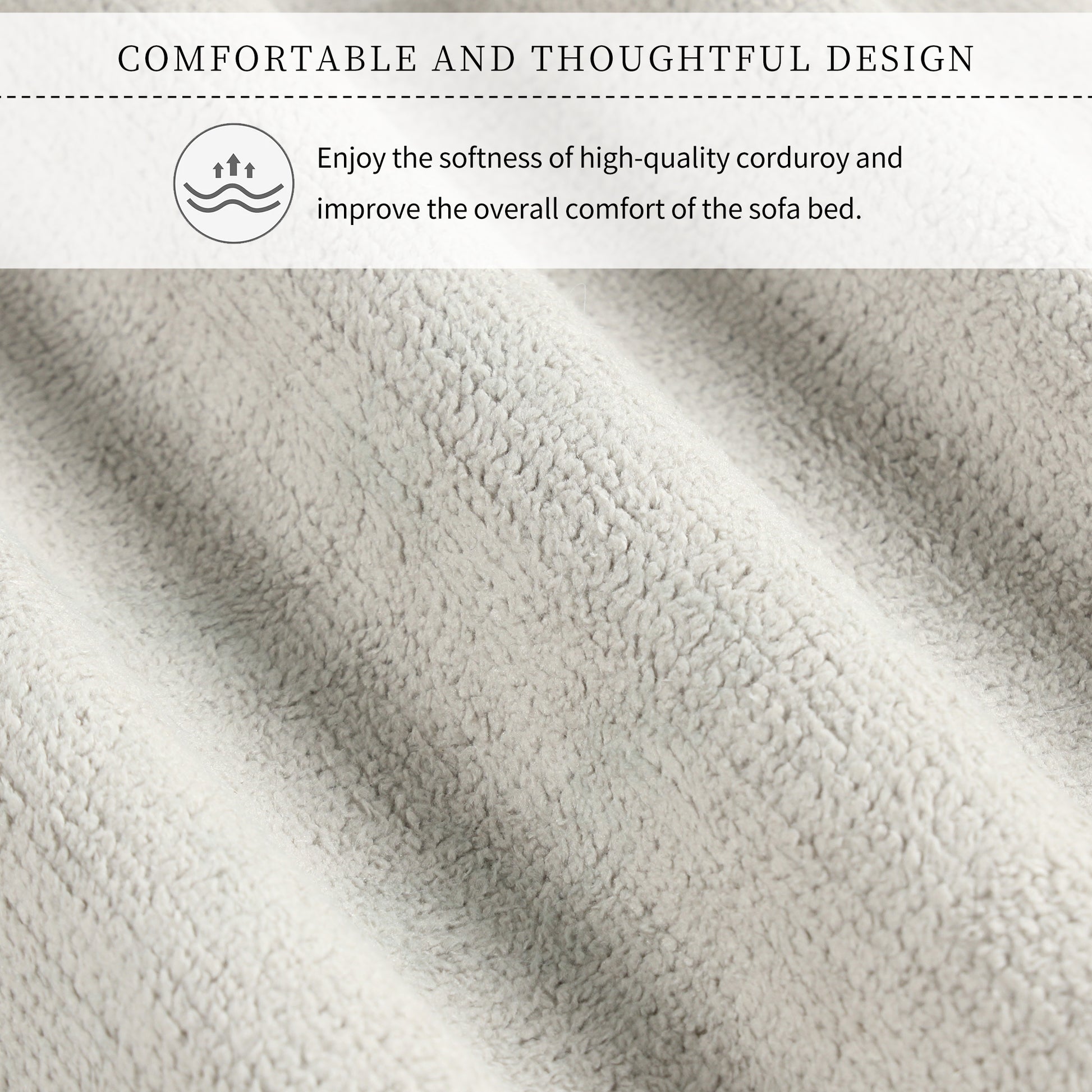 Convertible Soft Cushion Sofa Pull Bed ,For Two People To Sit On Beige Polyester