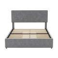 Full Size Upholstery Platform Bed With Four Drawers On Two Sides, Adjustable Headboard, Grey Old Sku: Wf291773Eaa Box Spring Not Required Full Grey Wood Bedroom Velvet Upholstered