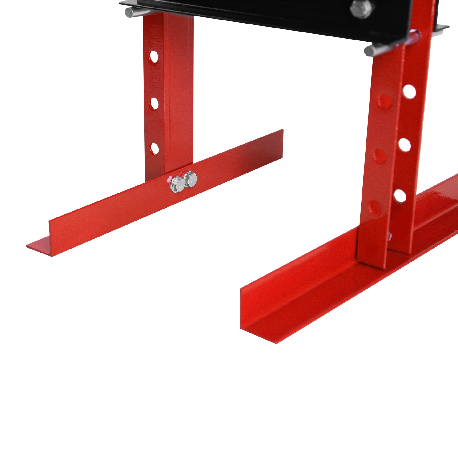 Hydraulic 6 Ton H Frame Garage Floor Adjustable Shop Press With Plates, 6T, Red Red Steel