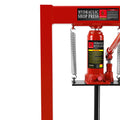 Hydraulic 6 Ton H Frame Garage Floor Adjustable Shop Press With Plates, 6T, Red Red Steel
