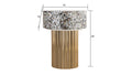Et 1207 16 End Table Finished With Mother Of Pearl Top Antique Brass Primary Living Space Contemporary,Modern Round Open Storage Coffee & End Tables Stainless Steel
