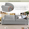 80.7'' 2 In 1 Sofa Bed Sleeper With Large Memory Mattress 63''*70.9*3.3 Inch , For Living Room Spaces Bedroom Gray Polyester