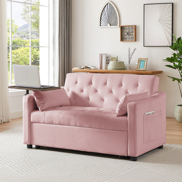 Pink Velvet Sofa Bed Pink Velvet Wood Tufted Back Foam Velvet 2 Seat