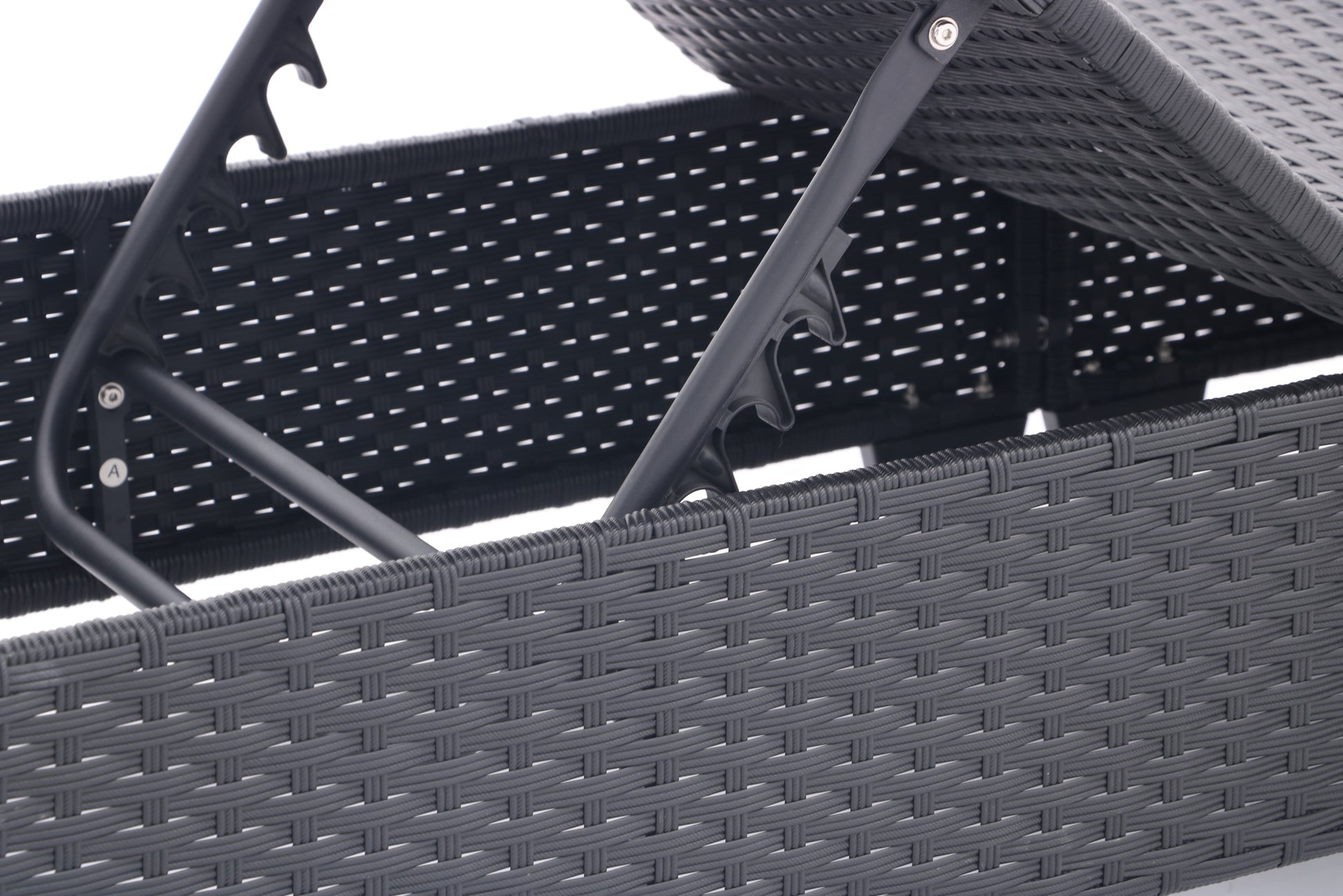 Outdoor Patio Chaise Lounge Chair,Lying In Bed With Pe Rattan And Steel Frame,Pe Wickers,Pool Recliners With Elegant Reclining Adjustable Backrest And Removable Cushions Sets Of 2 Black Navy Blue Yes Black Blue Weather Resistant Frame Pe Rattan Iron