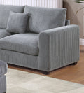 L Sectional Sofa Corduroy Fog Color Laf And Raf Loveseats Corner Wedge Ottoman 4Pcs Sectional Set Couch Living Room Furniture Fog Primary Living Space Contemporary,Modern,Transitional L Shaped