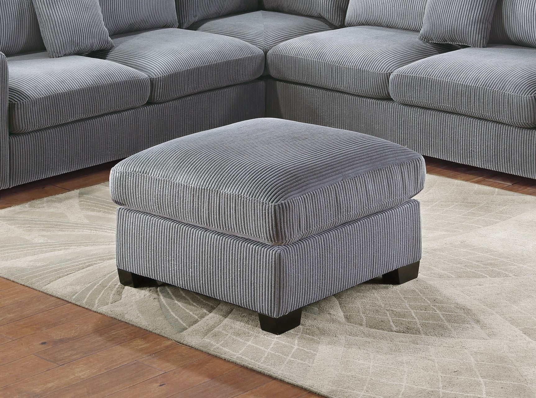 L Sectional Sofa Corduroy Fog Color Laf And Raf Loveseats Corner Wedge Ottoman 4Pcs Sectional Set Couch Living Room Furniture Fog Primary Living Space Contemporary,Modern,Transitional L Shaped