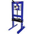 Steel H Frame Hydraulic Garage Shop Floor Press With Stamping Plates, With Pressure Gauge,6 Ton Capacity, Blue Blue Steel