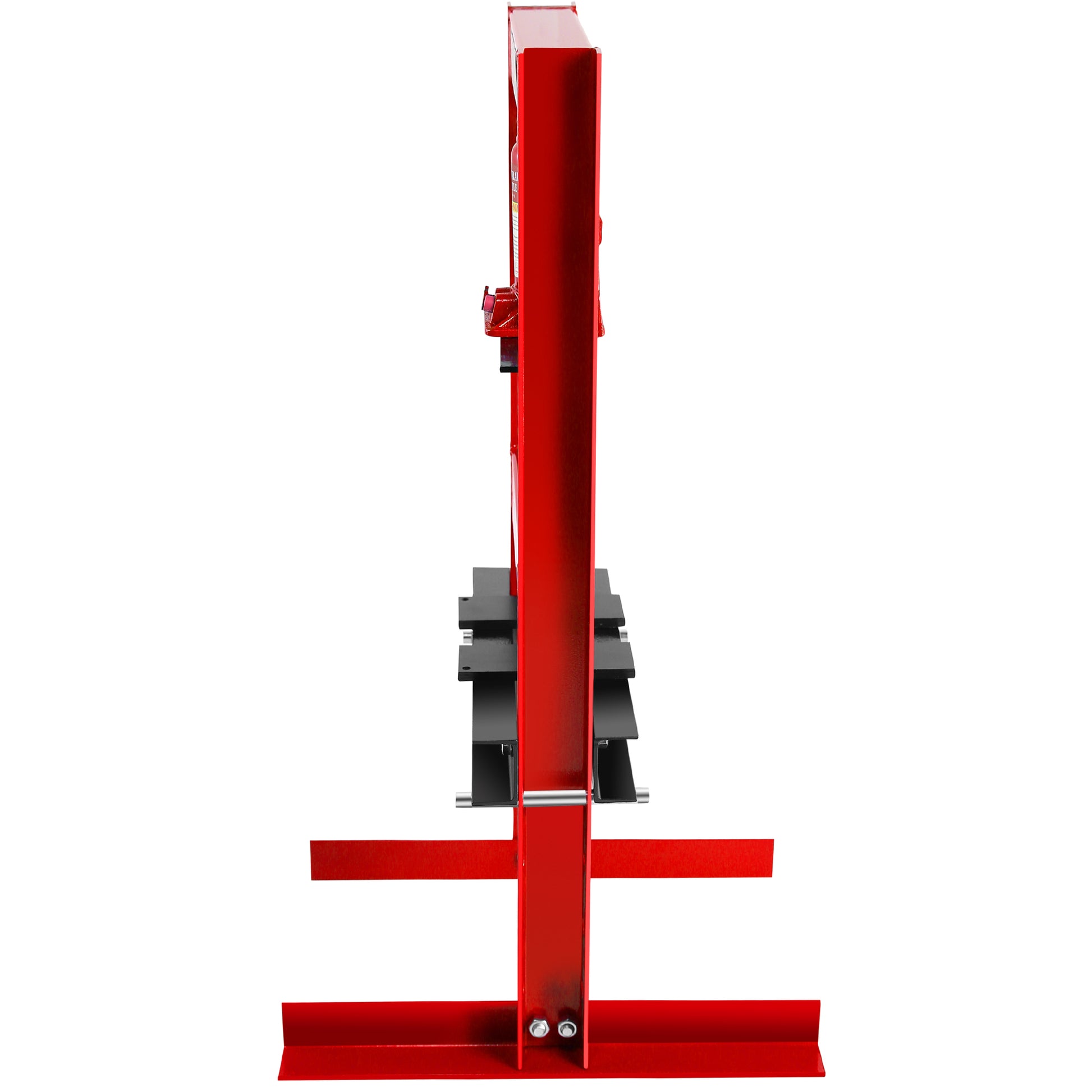 6 Ton Hydraulic Shop Floor Press, With Pressure Gauge Steel H Frame Shop Press With Steel Plates Adjustable Working Table, Red Red Steel