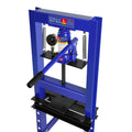 Steel H Frame Hydraulic Garage Shop Floor Press With Stamping Plates, With Pressure Gauge,6 Ton Capacity, Blue Blue Steel