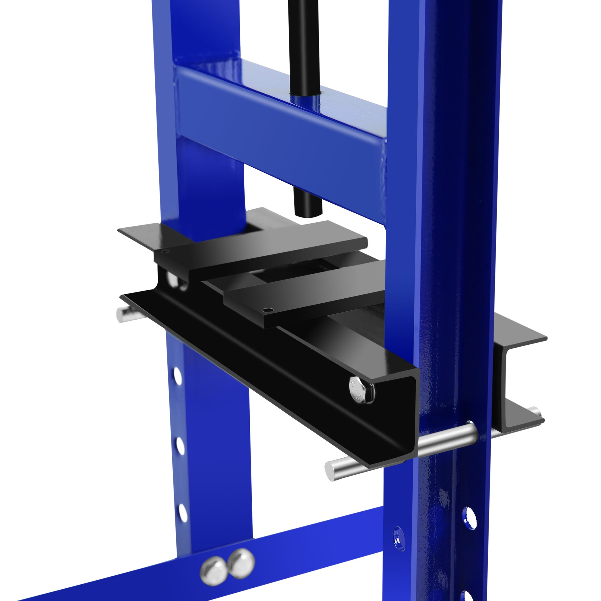 Steel H Frame Hydraulic Garage Shop Floor Press With Stamping Plates, With Pressure Gauge,6 Ton Capacity, Blue Blue Steel