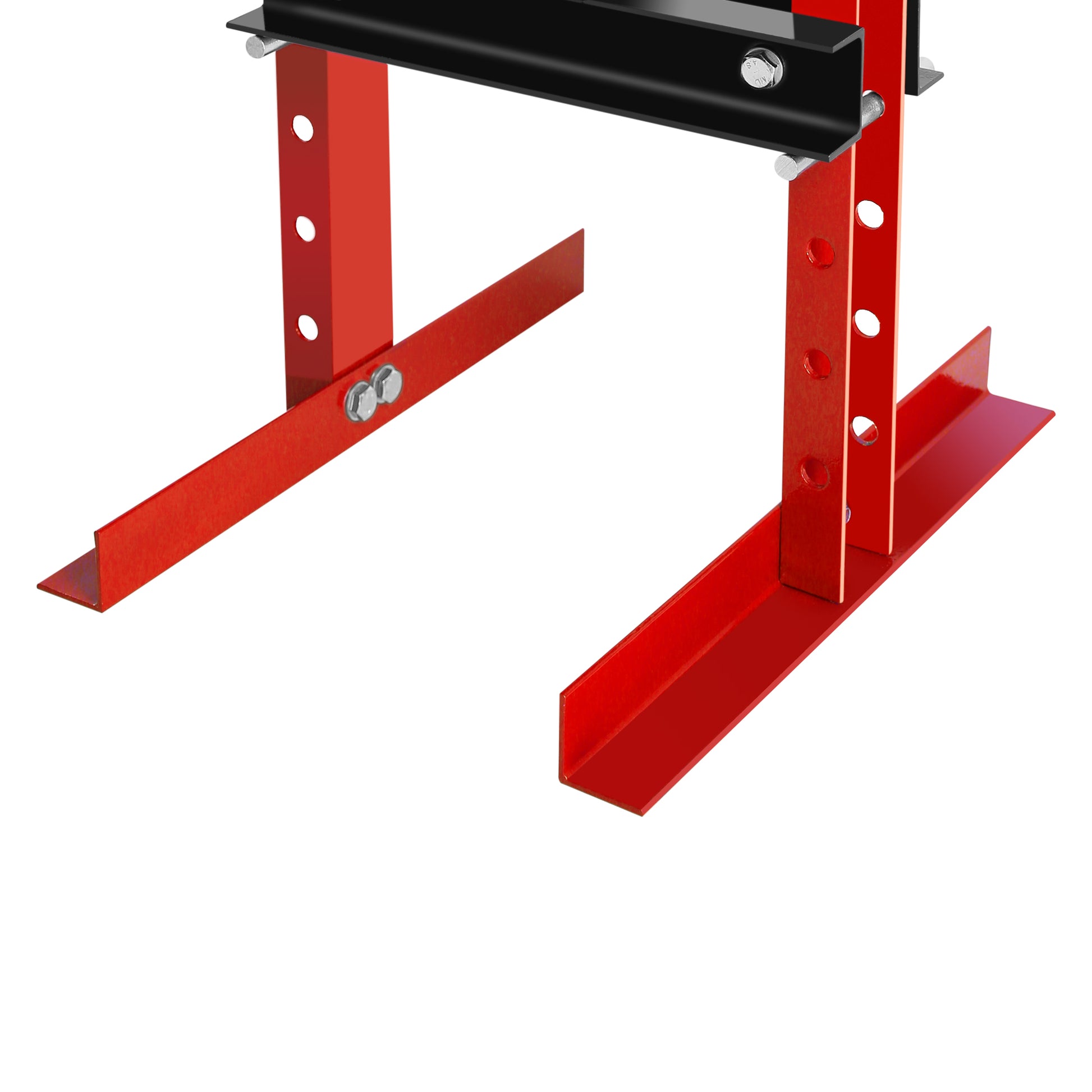 6 Ton Hydraulic Shop Floor Press, With Pressure Gauge Steel H Frame Shop Press With Steel Plates Adjustable Working Table, Red Red Steel