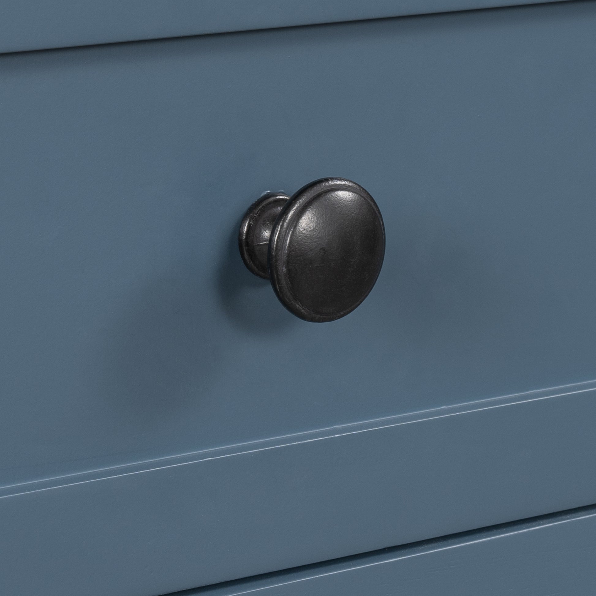 55'' Modern Console Table Sofa Table For Living Room With 3 Drawers And 1 Shelf As Same As Wf299185Aac Blue Solid Wood