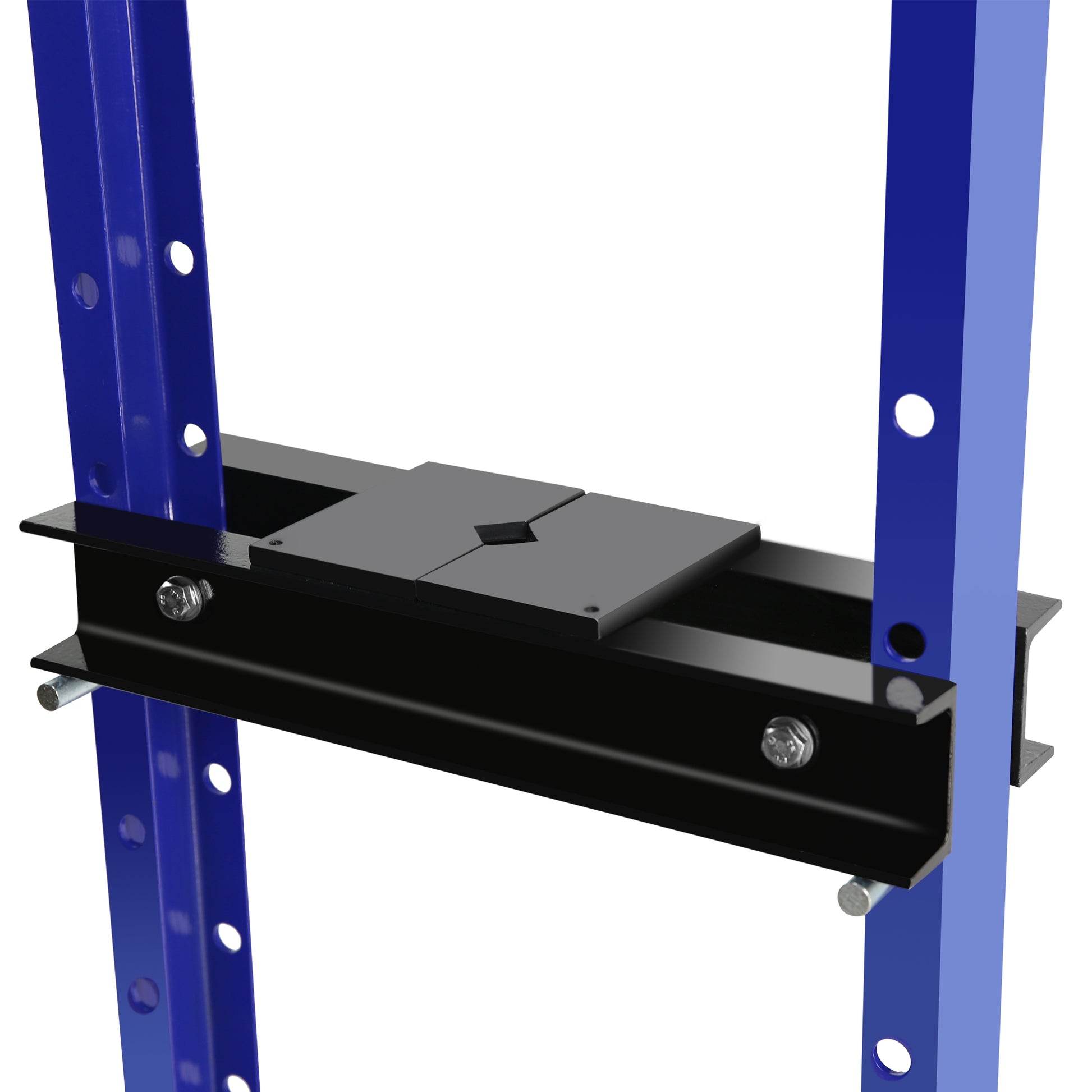 Steel H Frame Hydraulic Shop Press With Stamping Plates To Bend, Straighten, Or Press Parts, With A Pressure Gauge, Install Bearings And U Joints, 12 Ton 24,000 Lb Capacity Blue Steel