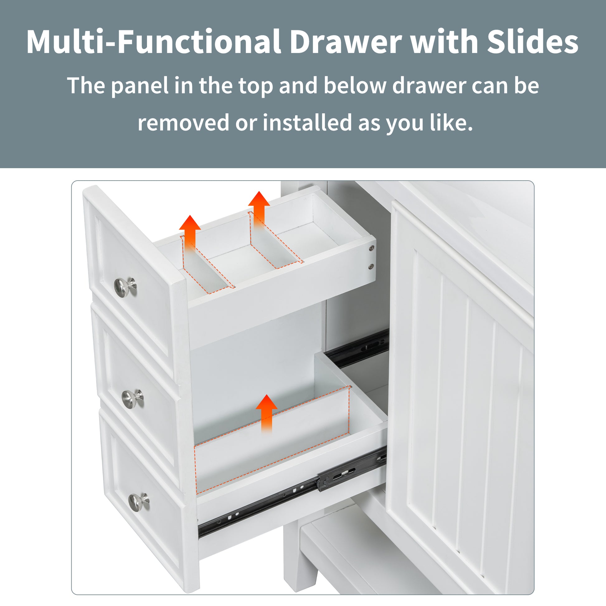 36" Bathroom Vanity With Sink Combo, One Cabinet And Three Drawers, Solid Wood And Mdf Board, White Old Sku:Sy999505Aak White Solid Wood Mdf