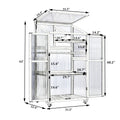 62Inch Height Wood Large Greenhouse Balcony Portable Cold Frame With Wheels And Adjustable Shelves For Outdoor Indoor Use, Black Black Garden & Outdoor Casual Wood Solid Wood