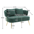 Coolmore Polyester Accent Sofa Modern Upholstered Armsofa Tufted Sofa With Metal Frame, Single Leisure Sofa For Living Room Bedroom Office Balcony Emerald Boucle