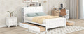Full Size Platform Bed With Drawers And Storage Shelves, White White Solid Wood Mdf