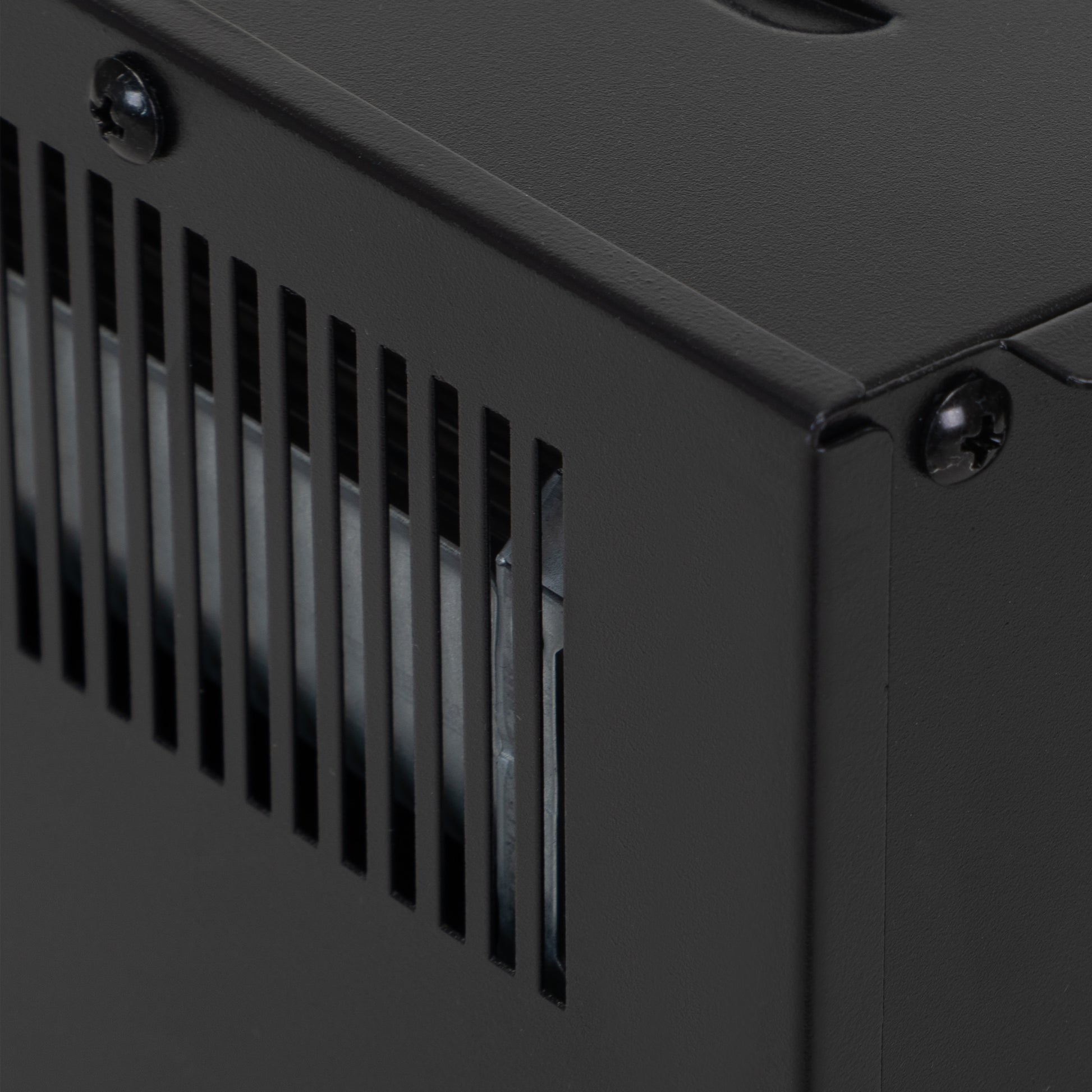 Electric Fireplace With Remote Control And Temperature Adjustment Set, Black Black Metal