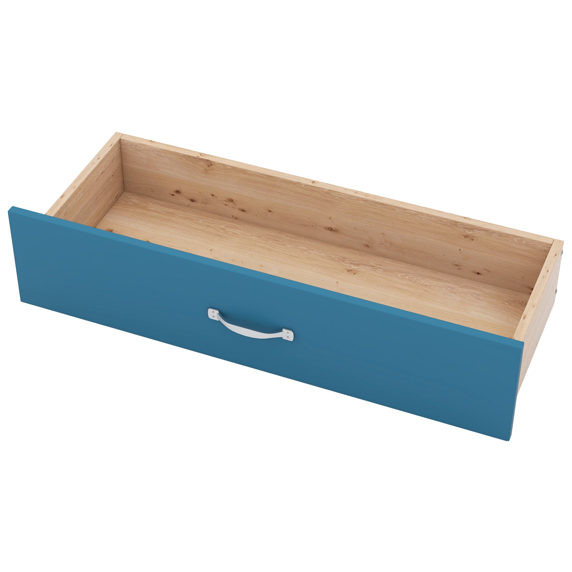 Full Size Platform Bed With Drawers And Storage Shelves, Blue Blue Solid Wood Mdf