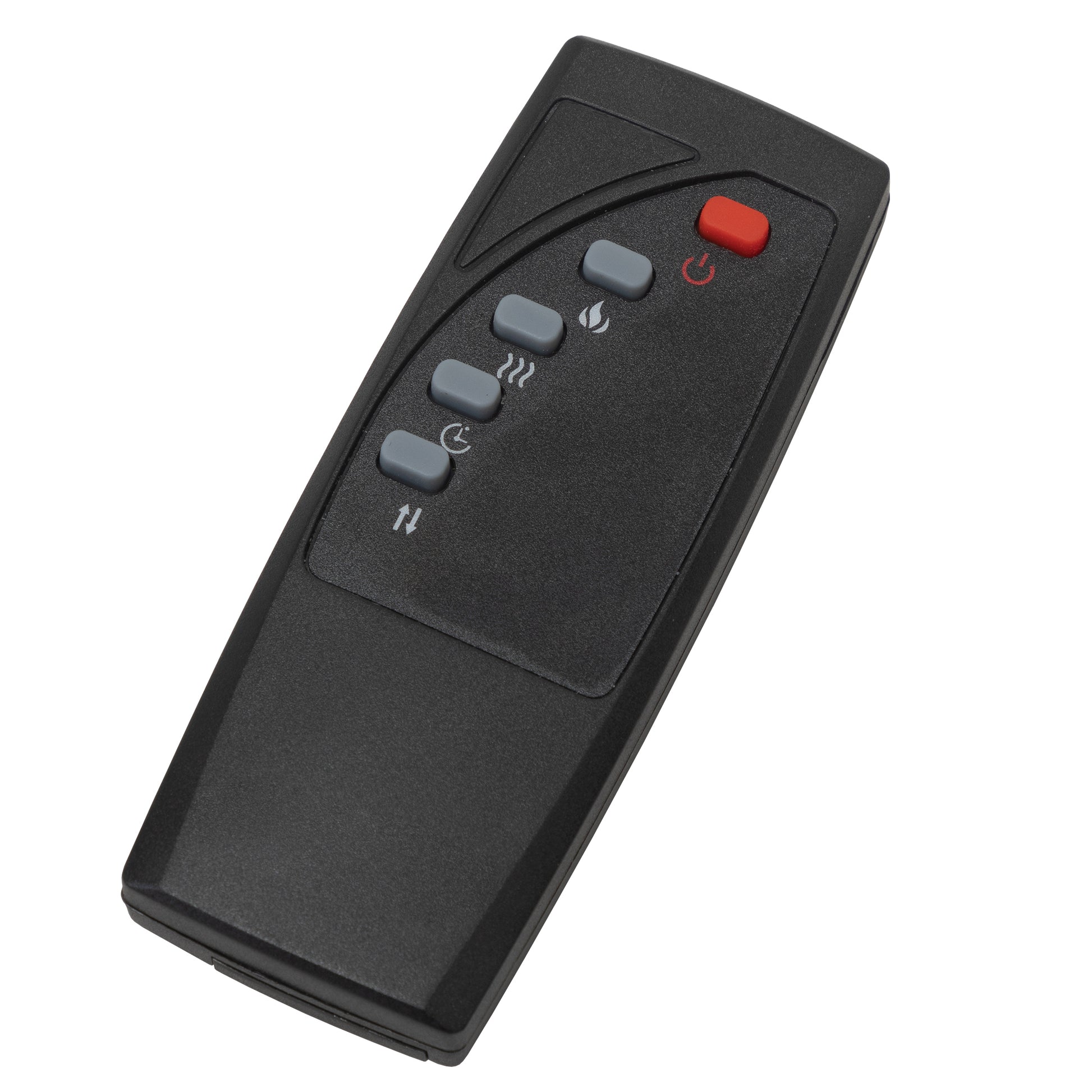 Electric Fireplace With Remote Control And Temperature Adjustment Set, Black Black Metal