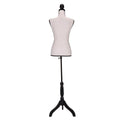 Female Mannequin Torso Dress Form Manikin Body Model With Tripod Wood Stand 51.2