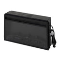 Electric Fireplace With Remote Control And Temperature Adjustment Set, Black Black Metal