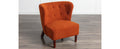 Accent Chair, Upholstered Armless Chair Lambskin Sherpa Single Sofa Chair With Wooden Legs, Modern Reading Chair For Living Room Bedroom Small Spaces Apartment, Burnt Orange Burnt Orange Polyester