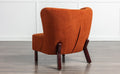 Accent Chair, Upholstered Armless Chair Lambskin Sherpa Single Sofa Chair With Wooden Legs, Modern Reading Chair For Living Room Bedroom Small Spaces Apartment, Burnt Orange Burnt Orange Polyester