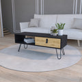 Coffee Table Magness, Living Room, Black Macadamia Multicolor Particle Board Engineered Wood