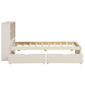 Modern Twin Size Bed Frame With Built In Usb Port On Bookcase Headboard And 2 Drawers For White Washed Color Box Spring Not Required Twin White Washed Bedroom Bed Frame Particle Board