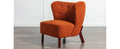 Accent Chair, Upholstered Armless Chair Lambskin Sherpa Single Sofa Chair With Wooden Legs, Modern Reading Chair For Living Room Bedroom Small Spaces Apartment, Burnt Orange Burnt Orange Polyester
