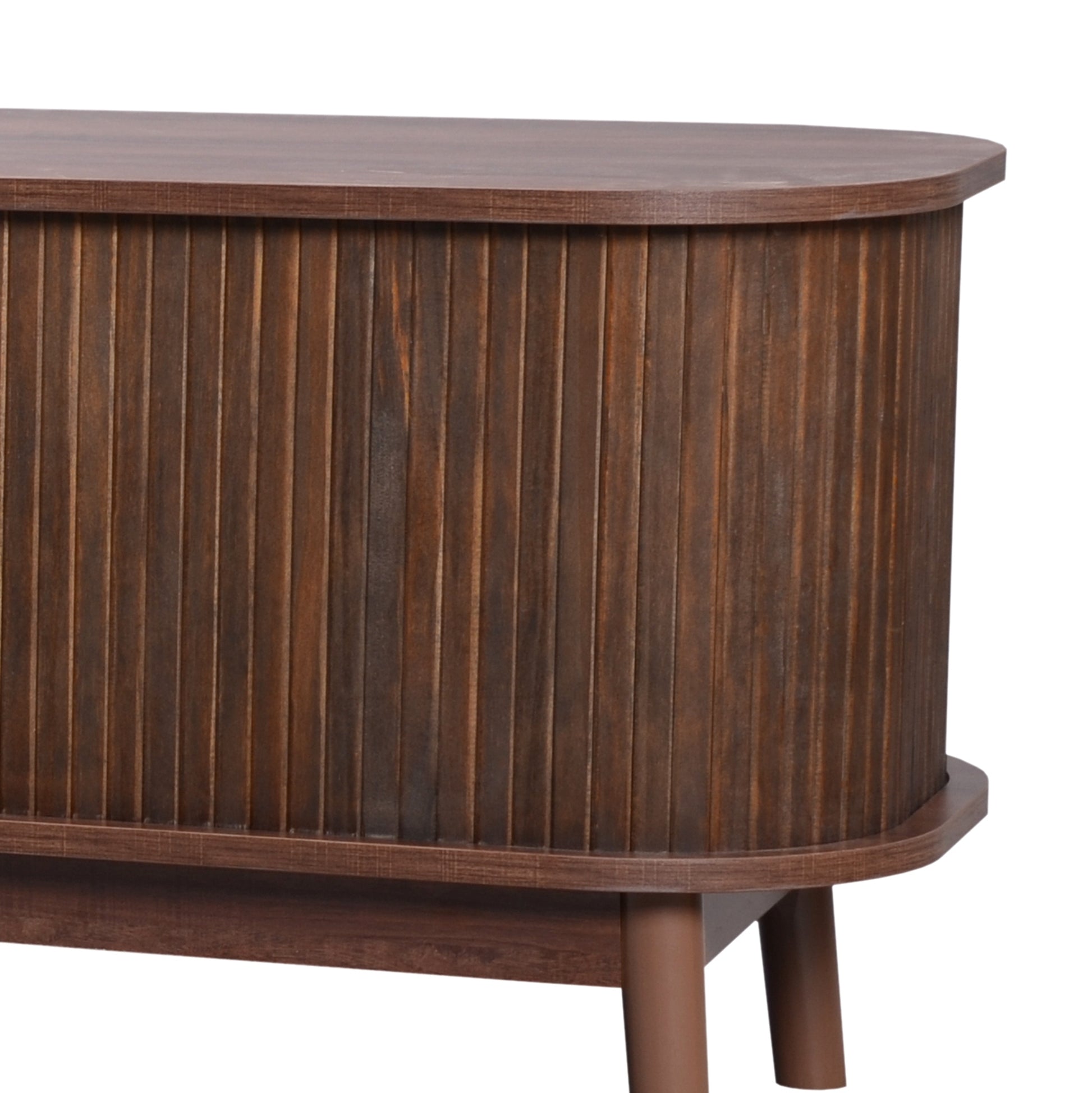 Rattan Tv Stand For Tvs Up To 75'', Modern Farmhouse Media Console, Entertainment Center With Solid Wood Legs, Tv Cabinet For Living Room,Home Theatre Natural Wood Brown Primary Living Space 60 69 Inches Solid Wood Mdf