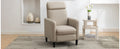 Modern Artistic Color Design Adjustable Recliner Chair Pu Leather For Living Room Bedroom Home Theater, Beige Beige Pu Leather