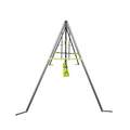 Xns081 Lime Green Interesting Swingset With Plastic Safe Swing Set 440Lbs For Outdoor Playground For Age 3 With Face To Face Without Tee Lime Green Steel